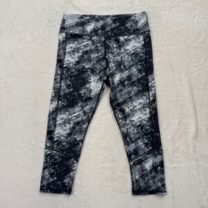 Champion Leggings Womens L Gray Abstract Gear Capri Athletic